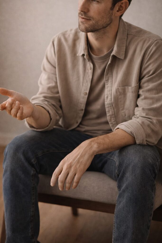 Klient in Beziehungsberartung